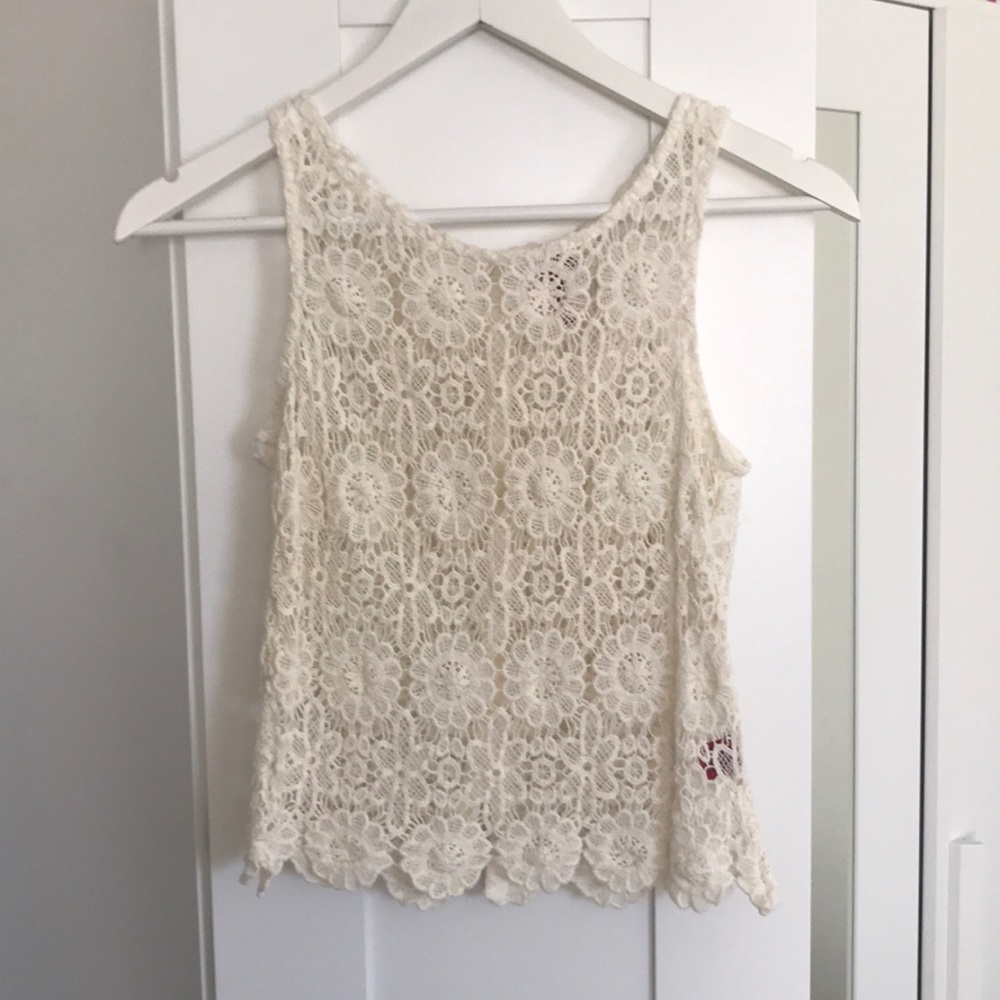 Lace cotton shirt